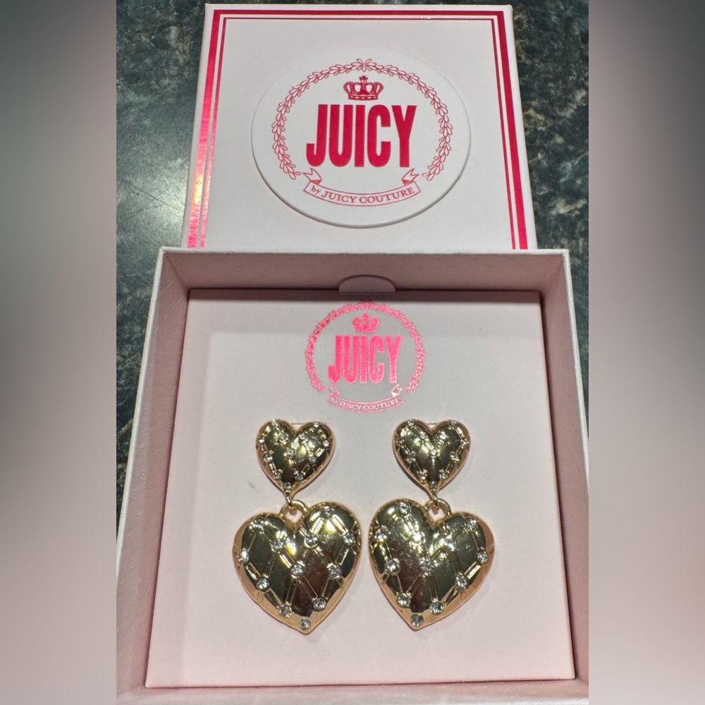 Juicy Couture Gold Heart Earrings